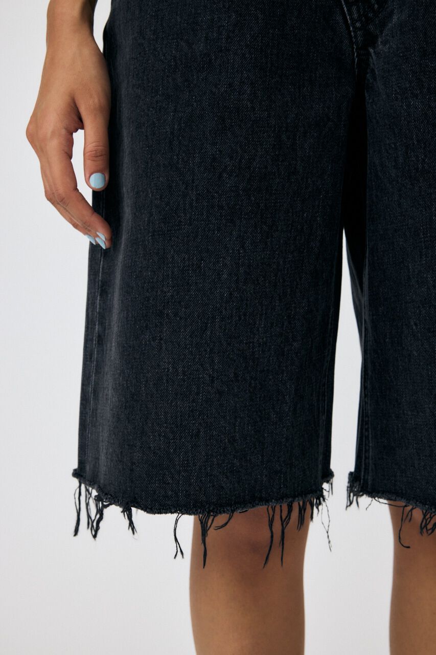 MOUSSY「CROSS WAIST ハーフパンツ」|デニム|