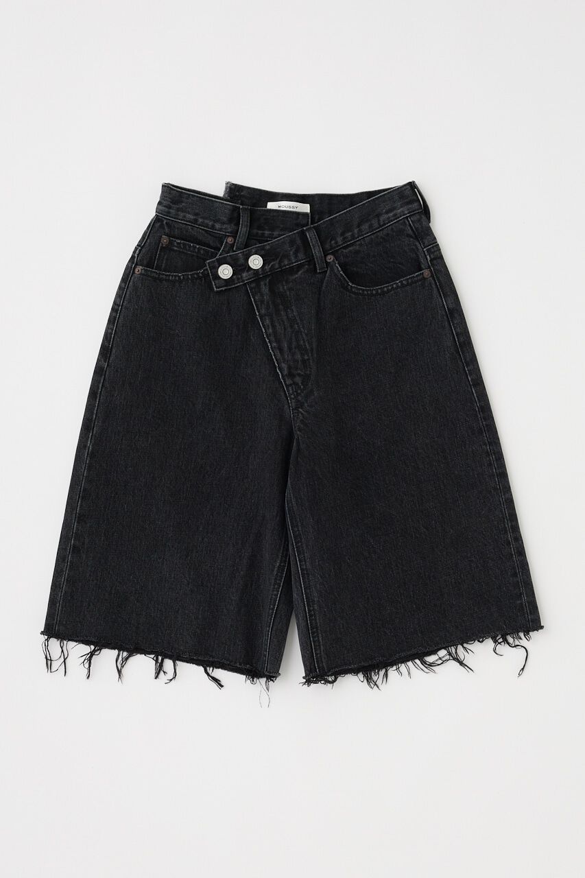 MOUSSY「CROSS WAIST ハーフパンツ」|デニム|
