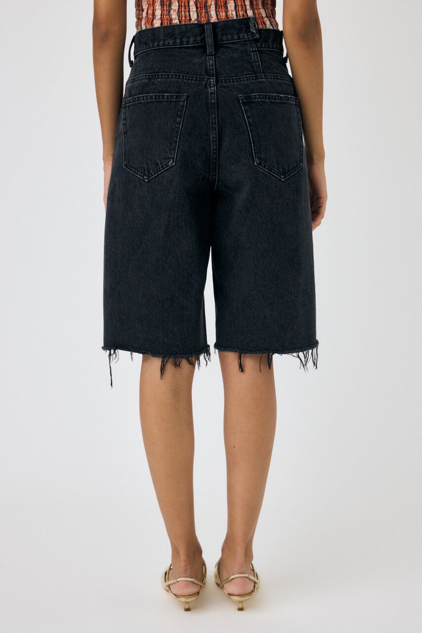 MOUSSY「CROSS WAIST ハーフパンツ」|デニム|