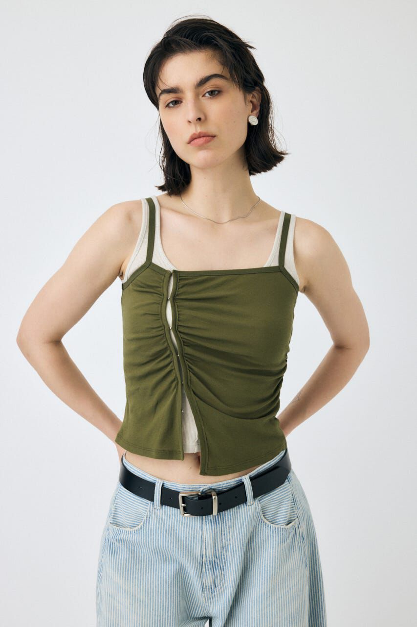 MOUSSY「DOUBLE LAYERED SHEER タンク」|タンクトップ|KHA