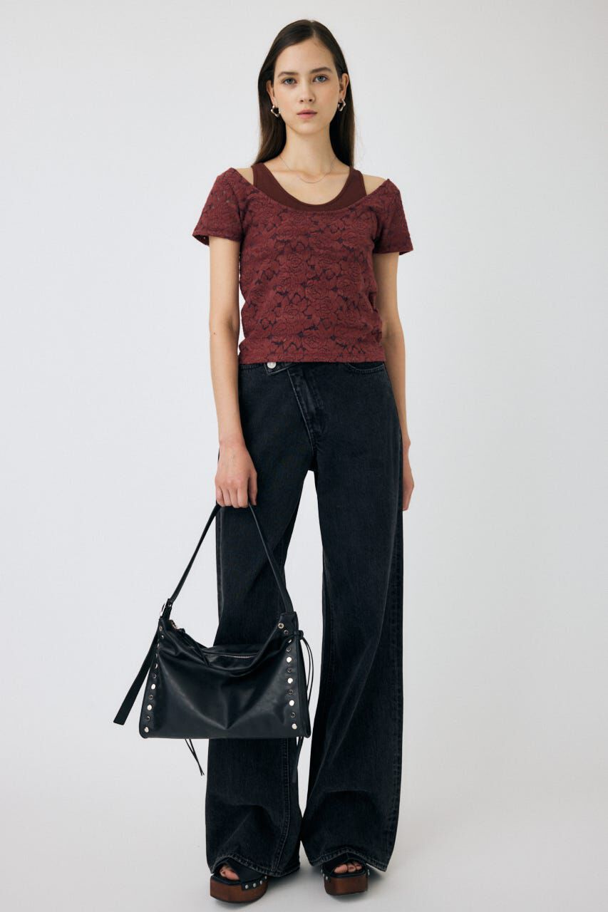 MOUSSY「LAYERED LACE トップス」|Tシャツ・カットソー|