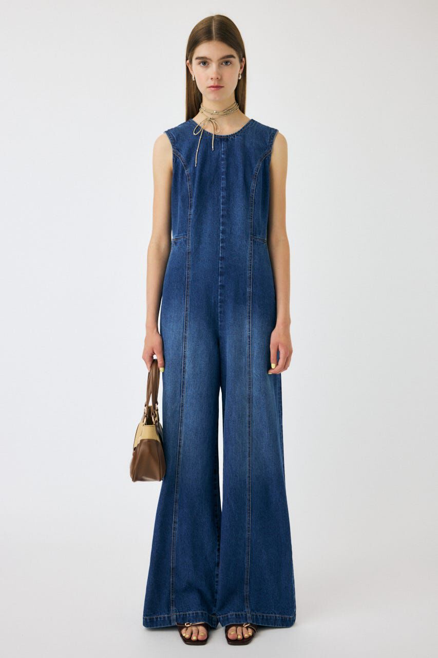 MOUSSY「BACK SLIT DENIM  オールインワン」|その他|