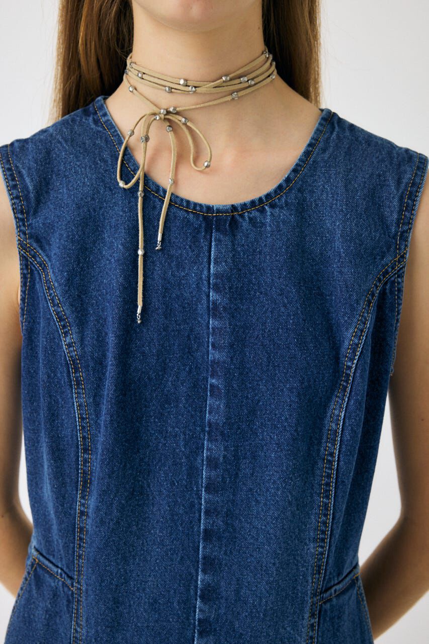 MOUSSY「BACK SLIT DENIM  オールインワン」|その他|