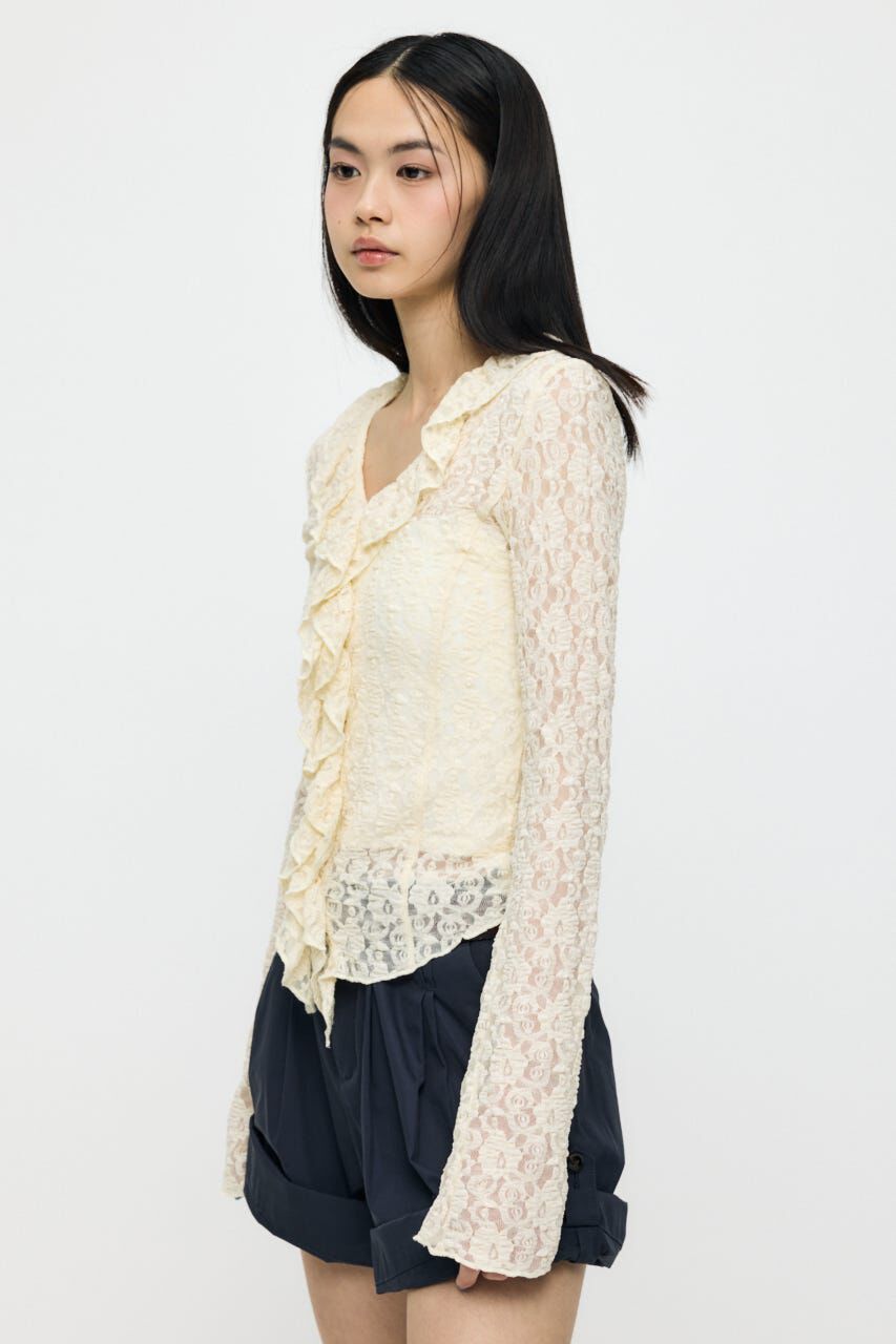 MOUSSY「LACE RUFFLE トップス」|Tシャツ・カットソー|