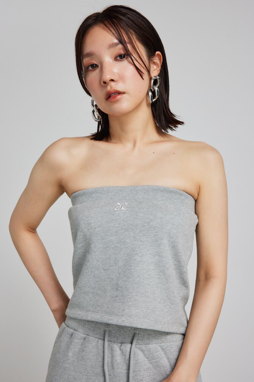 rienda「RRロゴスウェットベアTOP」|チューブトップ|