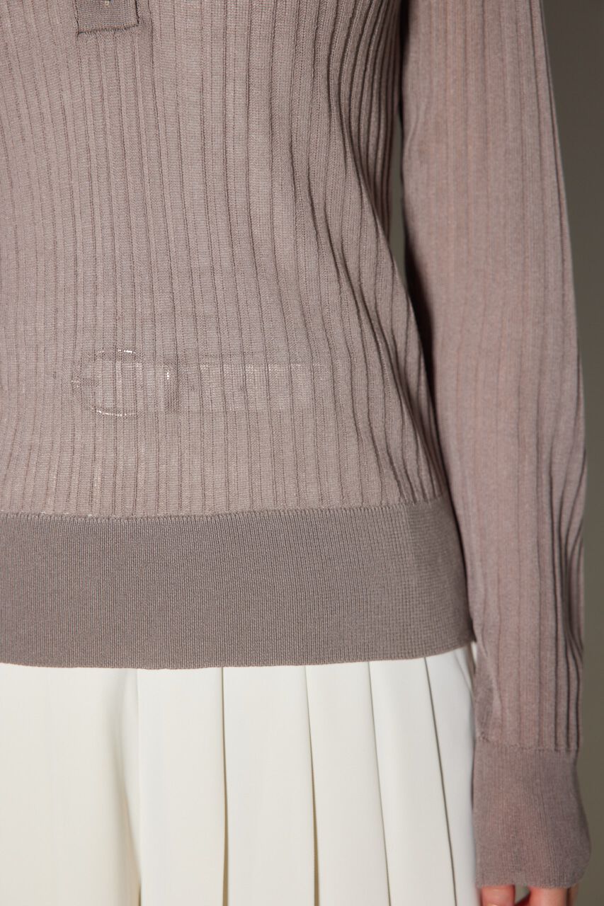 rienda「シアーポロニットトップス」|ニット・セーター|