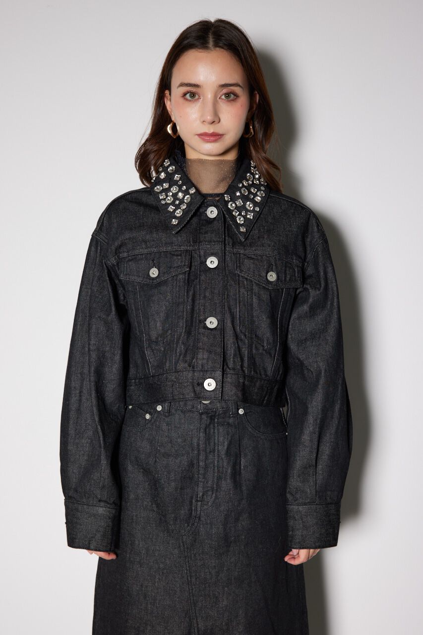 rienda「ビジューカラーＧジャン」|デニムジャケット|