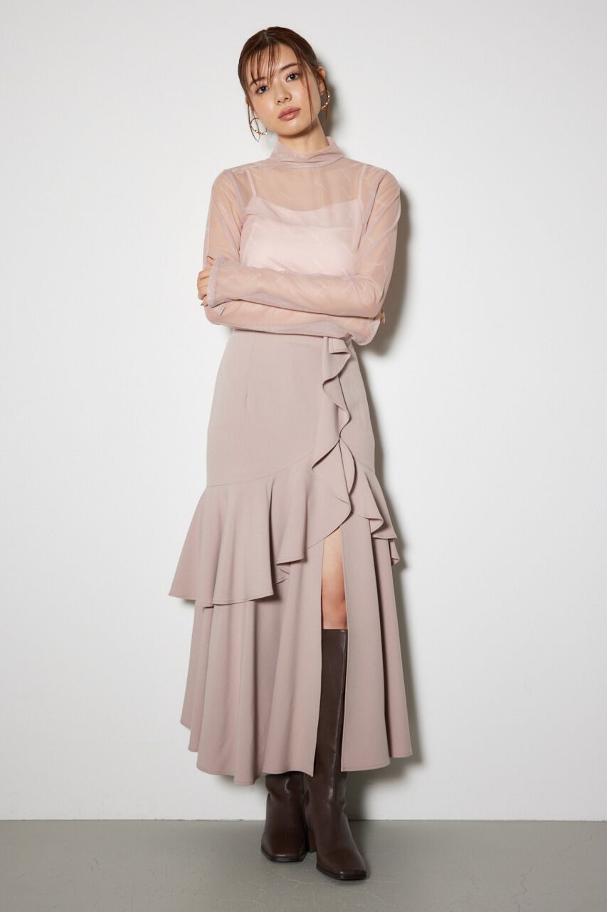 rienda「スラッシュロゴシアートップス」|Tシャツ・カットソー|