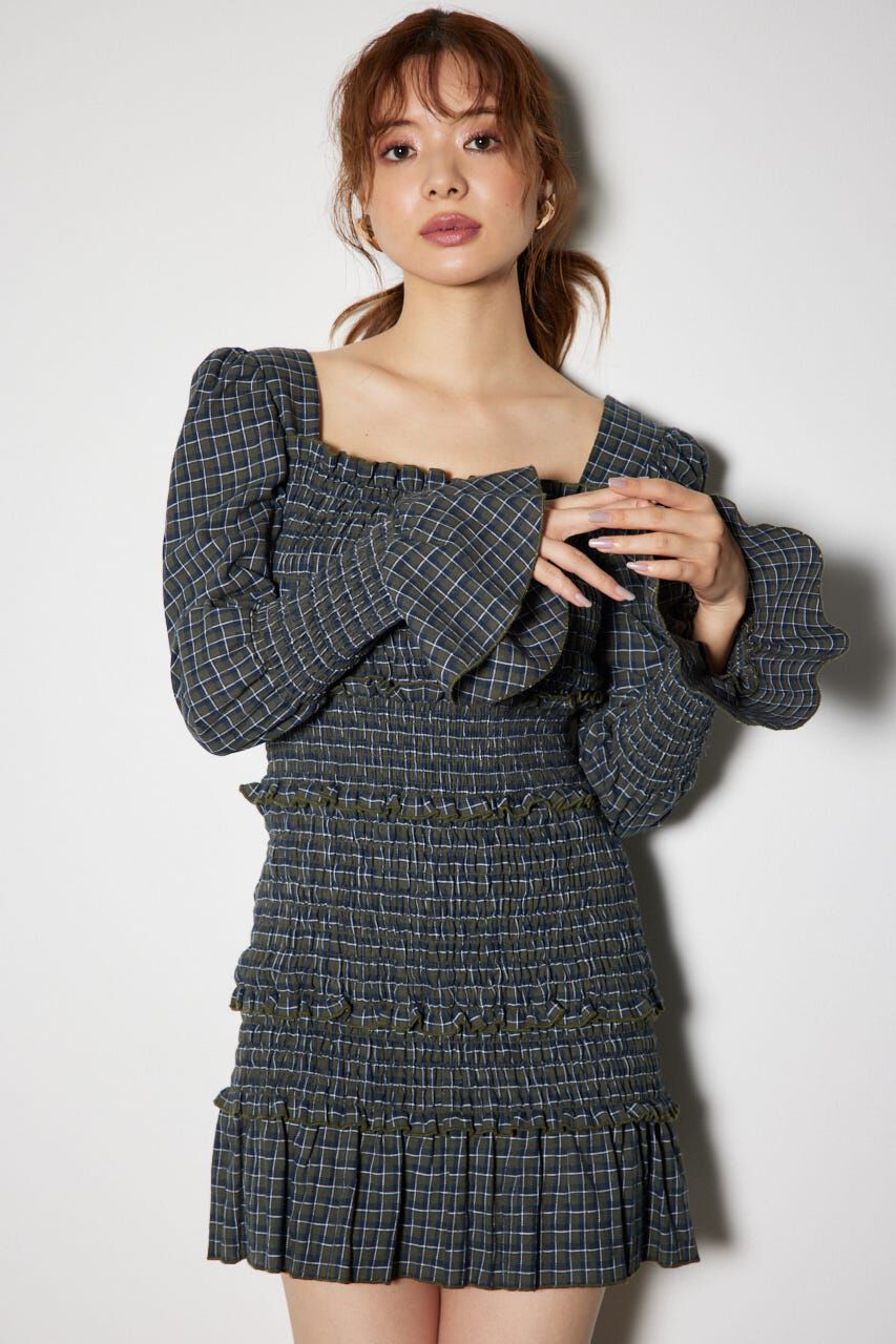 rienda「シャーリングタイトミニワンピース」|ワンピース|