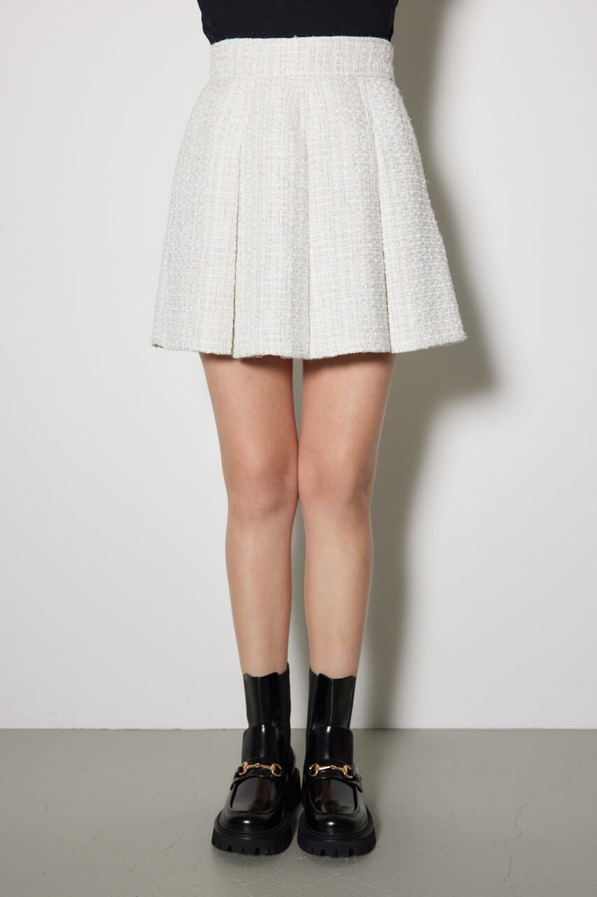 rienda「ハイウエストツイードスコートショートパンツ」|その他|