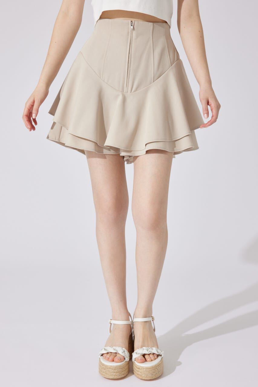 rienda「レイヤードヘムコルセットスコートショートパンツ」|その他|