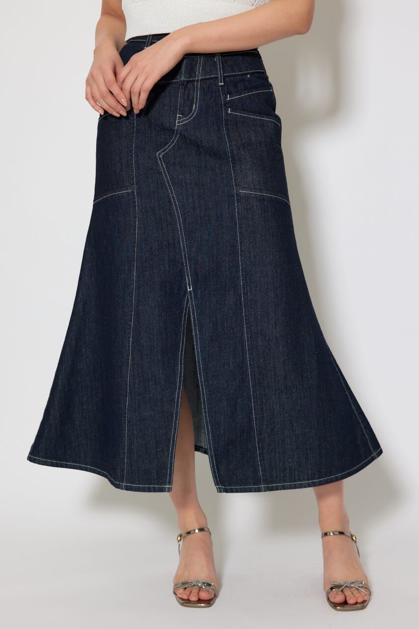 rienda「ダブルベルトマーメイドデニムスカート」|スカート|