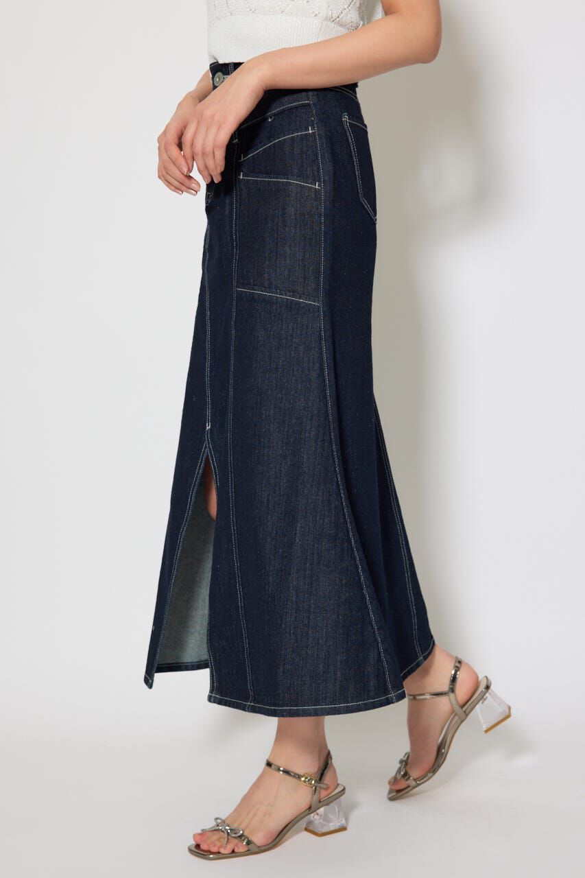 rienda「ダブルベルトマーメイドデニムスカート」|スカート|