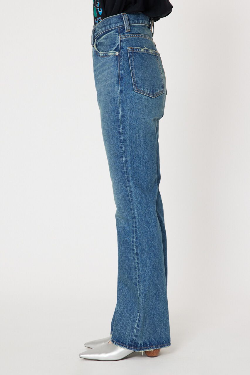 RODEO CROWNS「アシンメトリーハイウエストフレアデニム」|デニム|