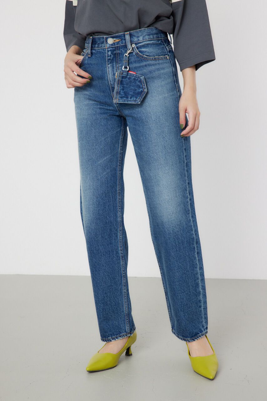 RODEO CROWNS「ポケットポーチストレートデニム」|デニム|BLU