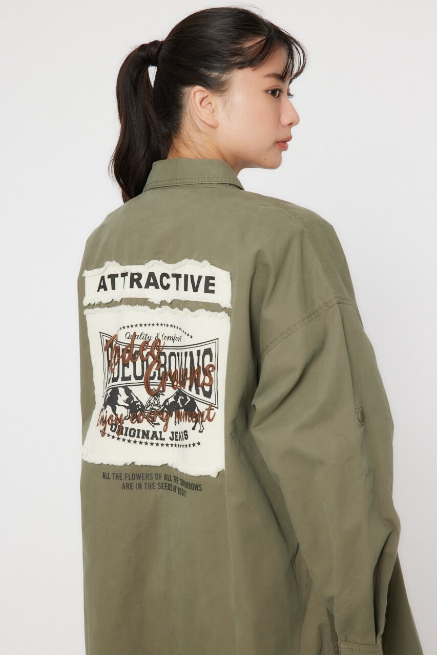 RODEO CROWNS「ATTRACTIVEミリタリーシャツワンピース」|ワンピース|