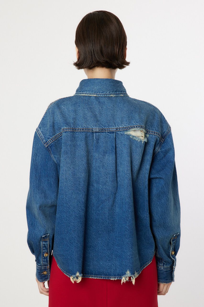 RODEO CROWNS「ダメージデニムシャツ」|シャツ・ブラウス|