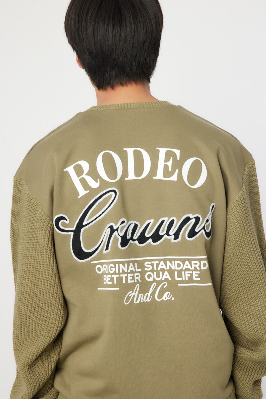 RODEO CROWNS「メンズドッキングロゴニットトップス」|ニット・セーター|