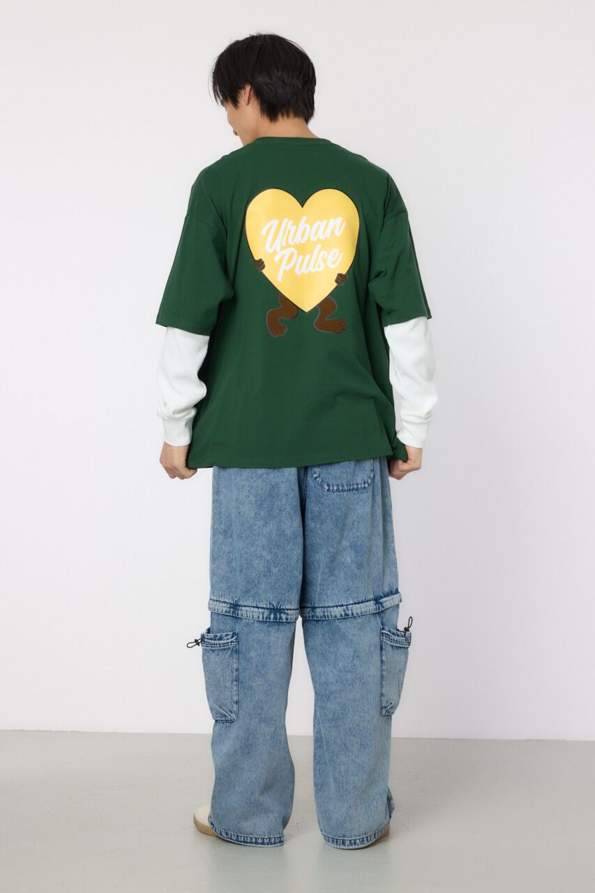 RODEO CROWNS「ハートパネルレイヤードロングスリーブTシャツ」|Tシャツ・カットソー|