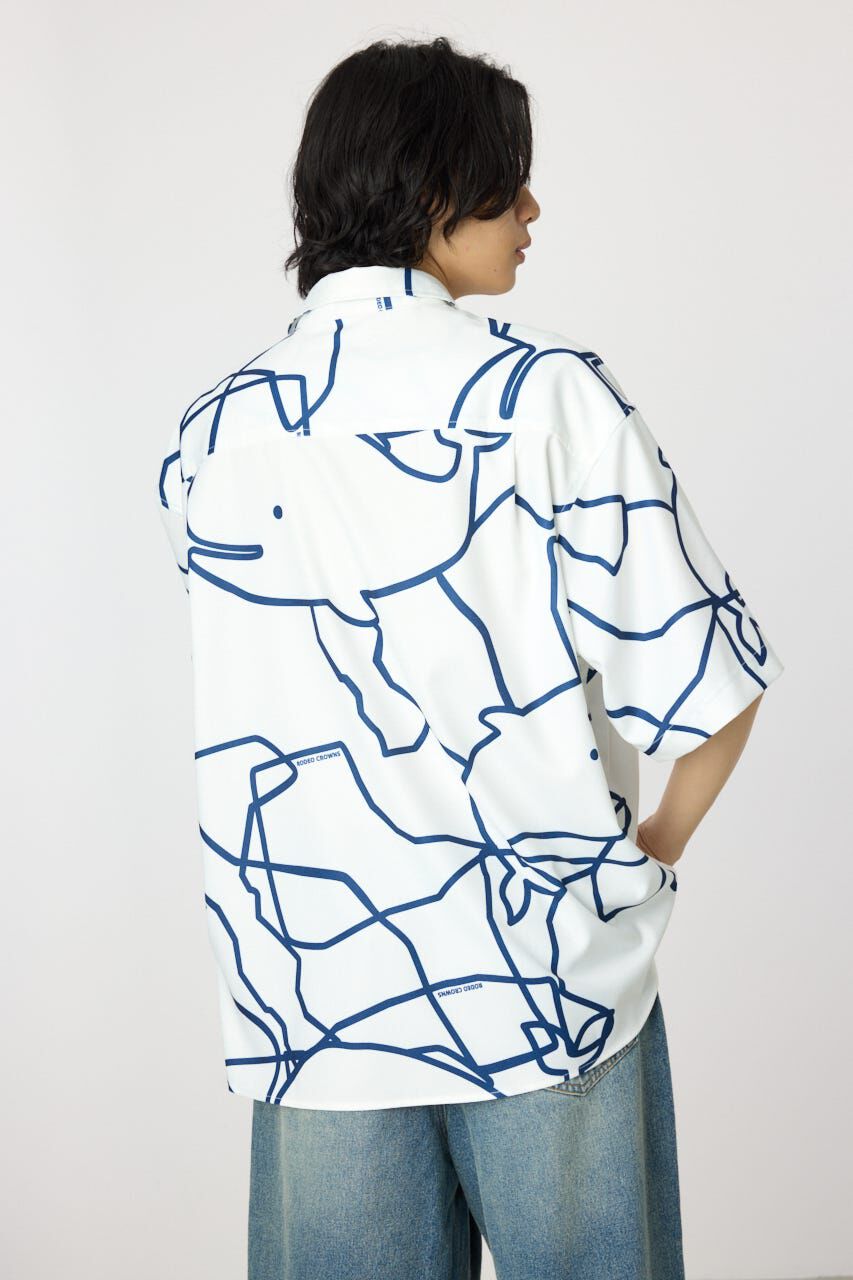 RODEO CROWNS「アブストラクトホエールシャツ」|シャツ・ブラウス|