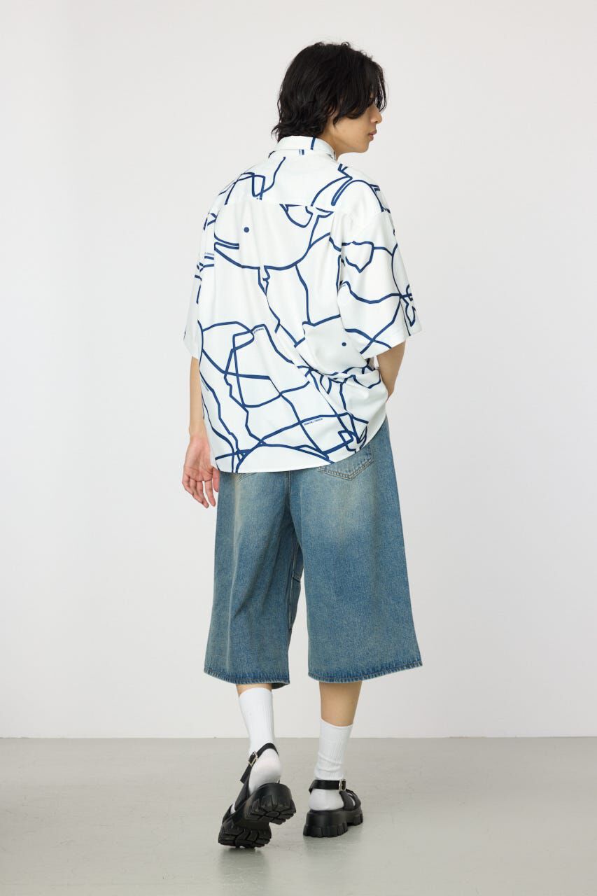 RODEO CROWNS「アブストラクトホエールシャツ」|シャツ・ブラウス|