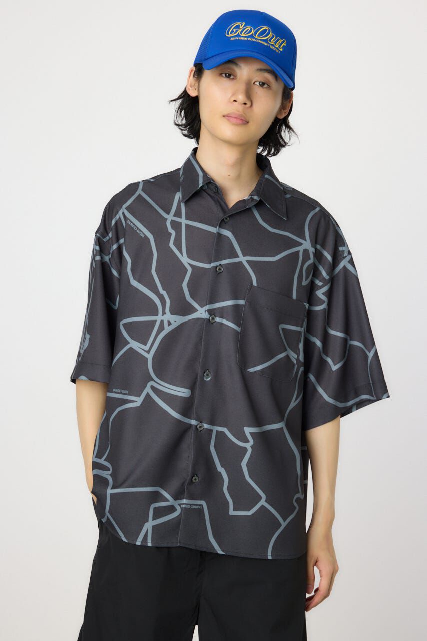 RODEO CROWNS「アブストラクトホエールシャツ」|シャツ・ブラウス|D/C.GRY3