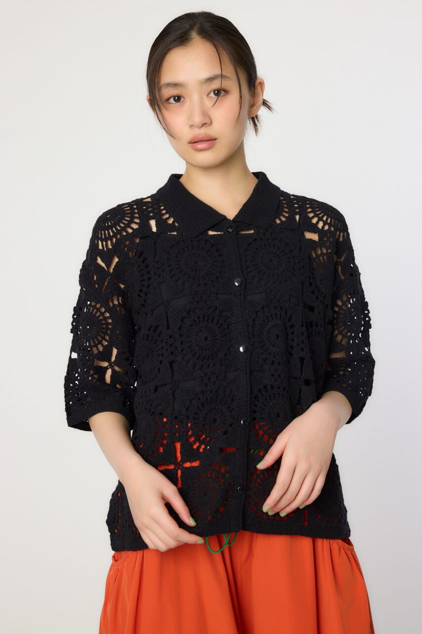 RODEO CROWNS「クロシェカーディガン」|シャツ・ブラウス|