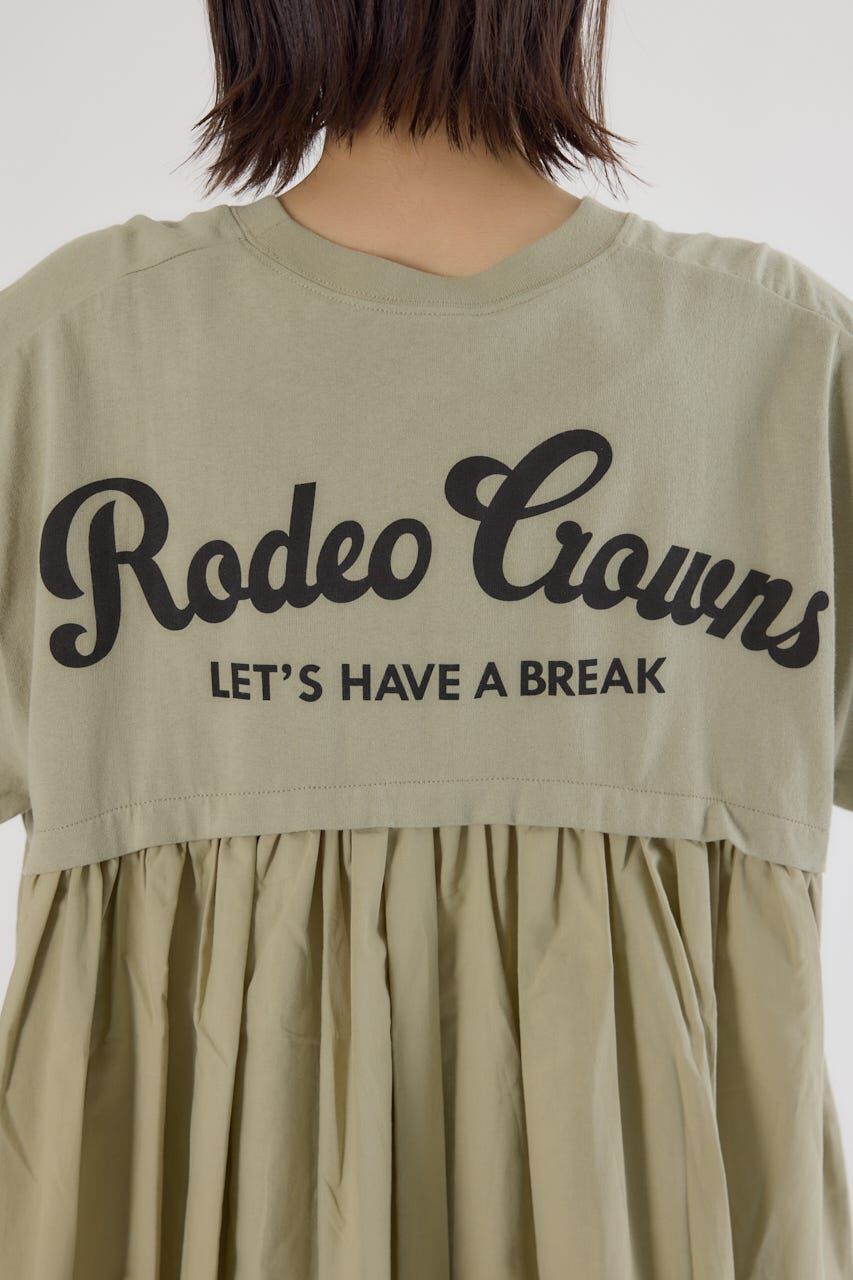 RODEO CROWNS「バックギャザードッキングTシャツ」|Tシャツ・カットソー|