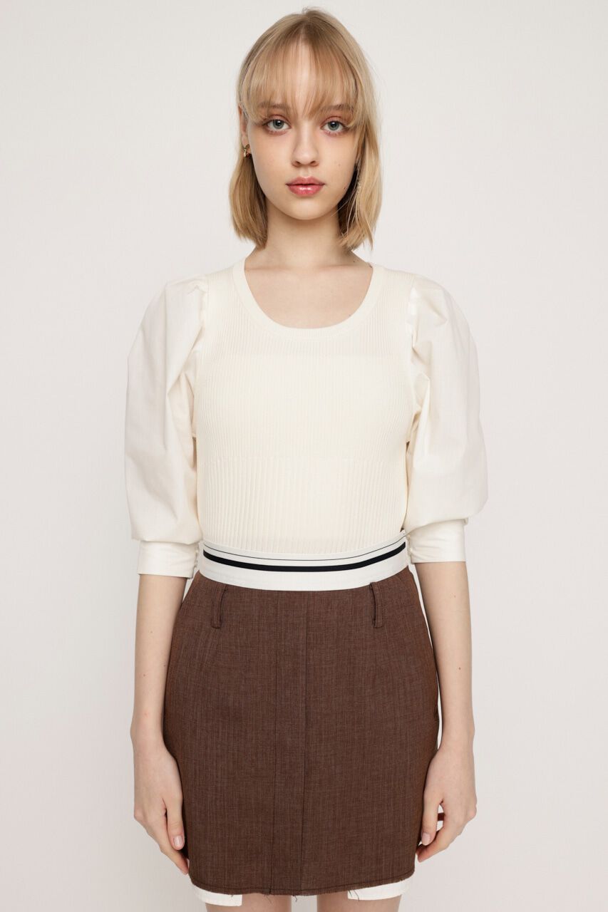 SLY「KNIT COMBI TUCK PUFF トップス」|ニット・セーター|IVOY3