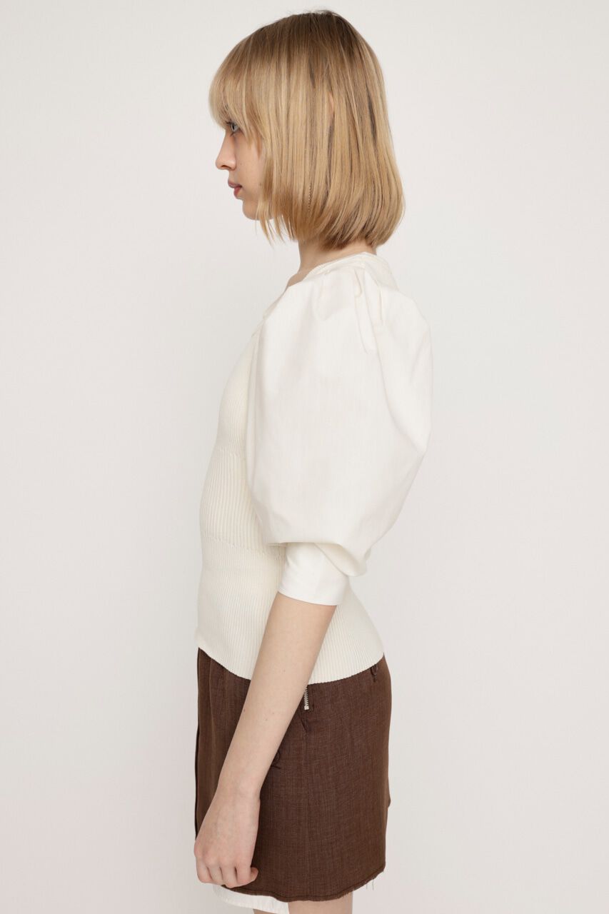 SLY「KNIT COMBI TUCK PUFF トップス」|ニット・セーター|