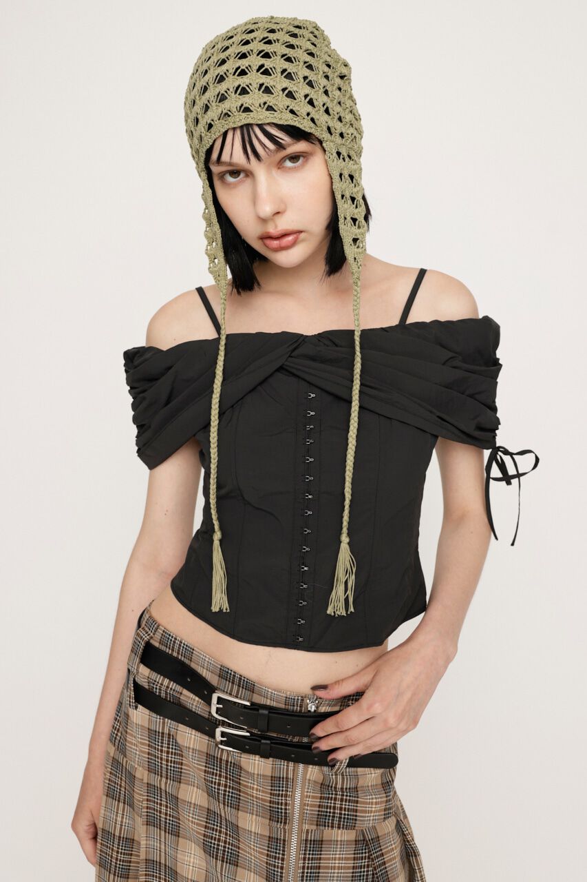 SLY「FRONT HOOK 2WAY SHOULDER ブラウス」|シャツ・ブラウス|