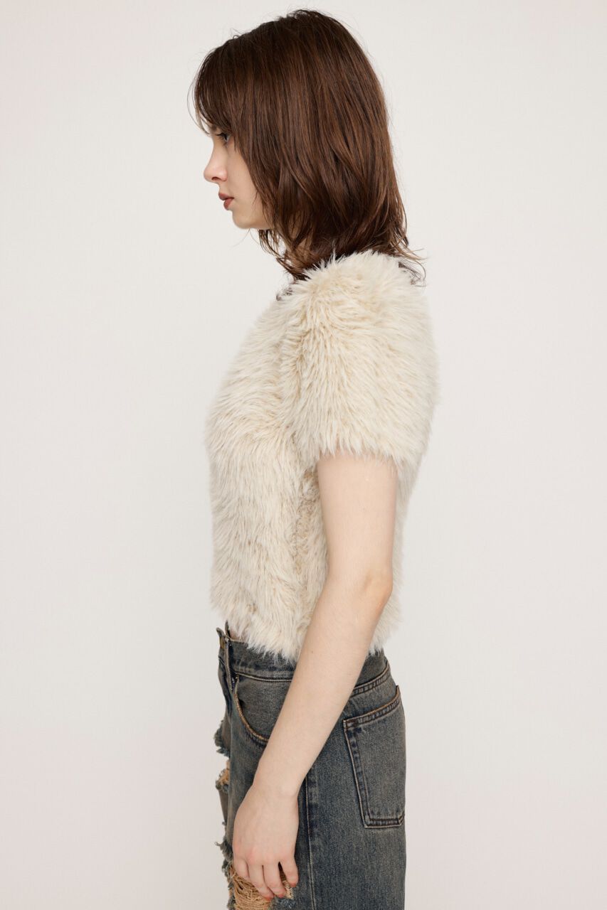 SLY「MIX SHAGGY TINY Tシャツ」|ニット・セーター|