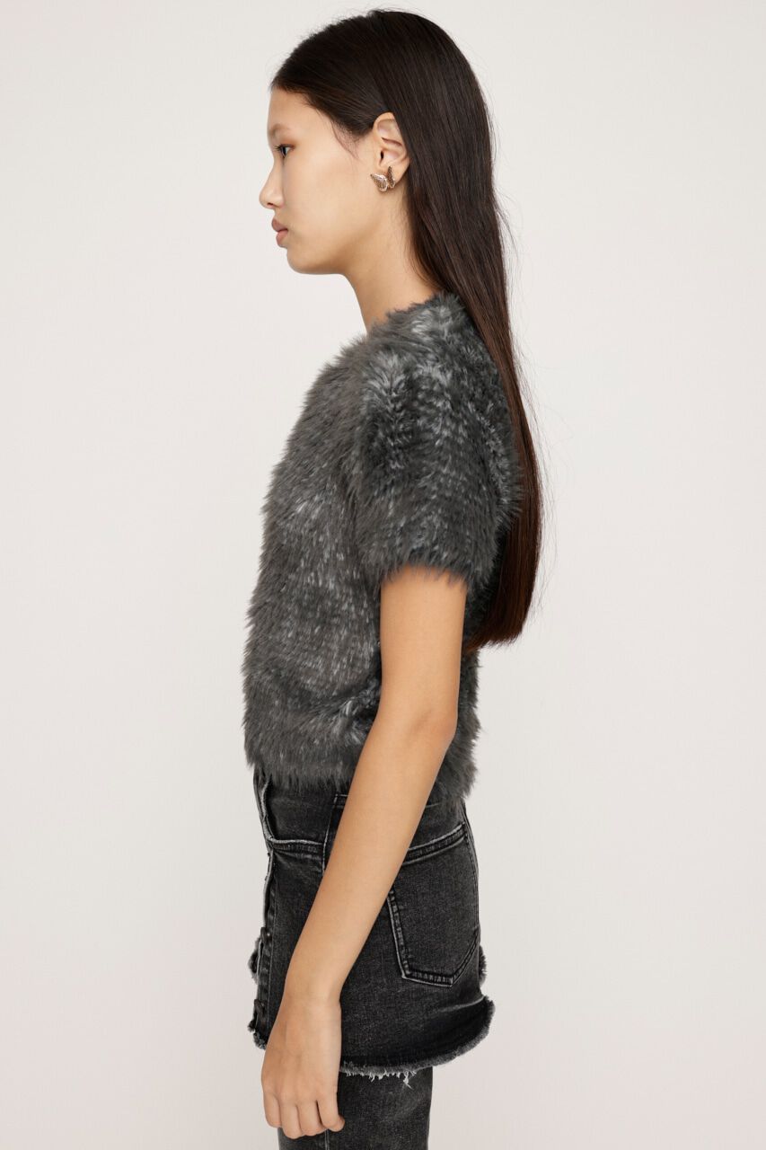 SLY「MIX SHAGGY TINY Tシャツ」|ニット・セーター|