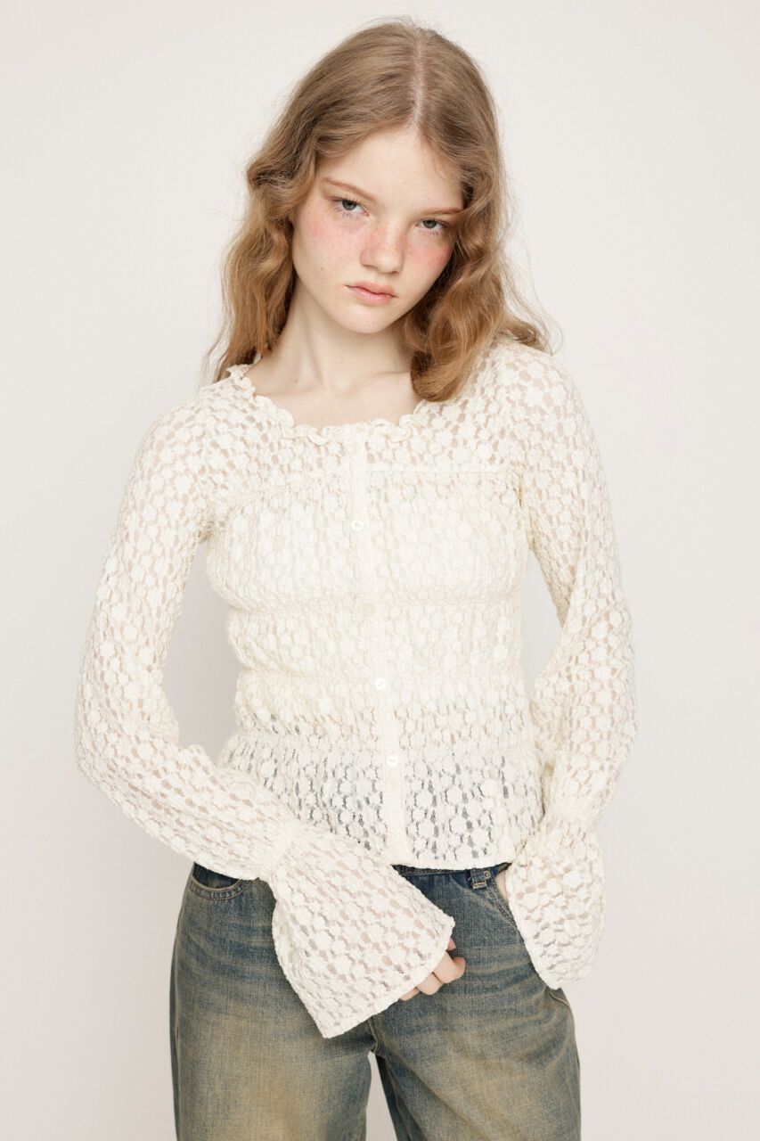 SLY「PUFFY SHIRRING CUT トップス」|Tシャツ・カットソー|