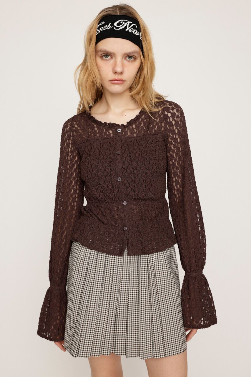 SLY「PUFFY SHIRRING CUT トップス」|Tシャツ・カットソー|BRN