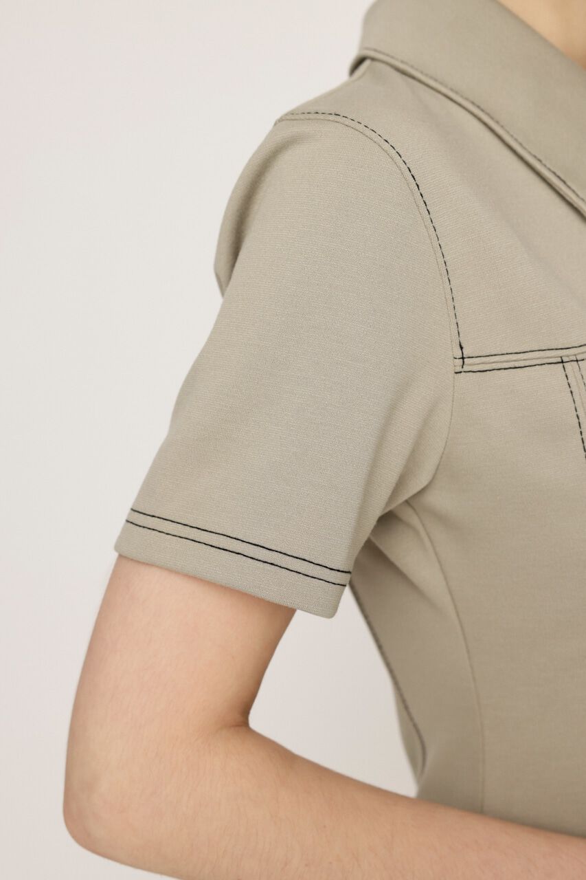 SLY「FRONT ZIP SIDE PLEATS ショートワンピース」|ワンピース|