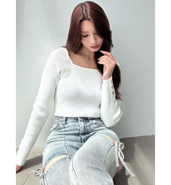 RESEXXY「シンプルデザインニットトップス」|ニット・セーター|