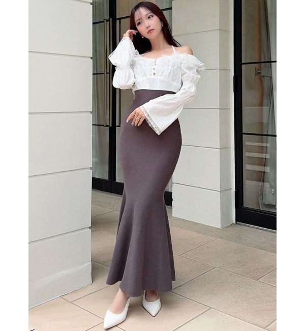 RESEXXY「レースドッキングマーメイドニットワンピース」|ワンピース|