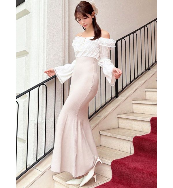 RESEXXY「レースドッキングマーメイドニットワンピース」|ワンピース|