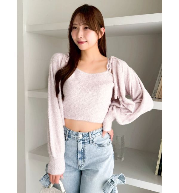 dazzlin「ミニシャギーラメニットキャミ」|ニット・セーター|