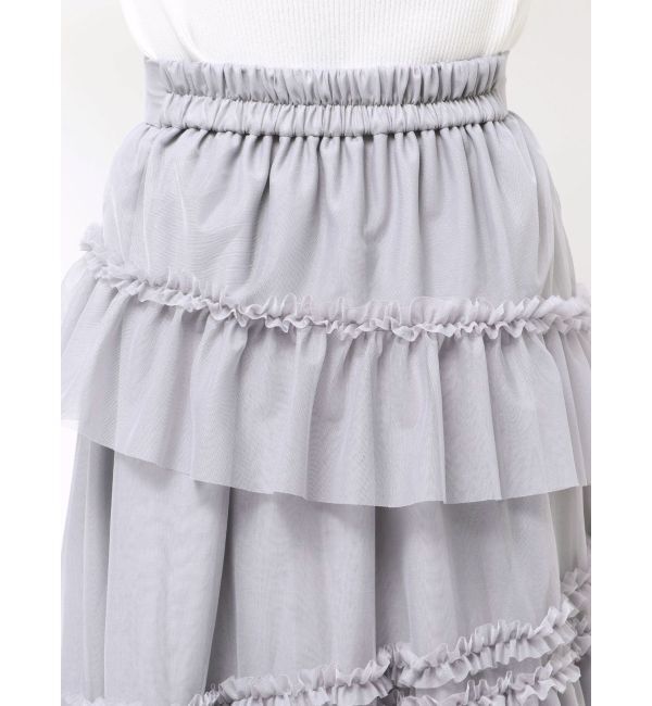 dazzlin「【WEB限定】チュールフリルティアードスカート」|スカート|