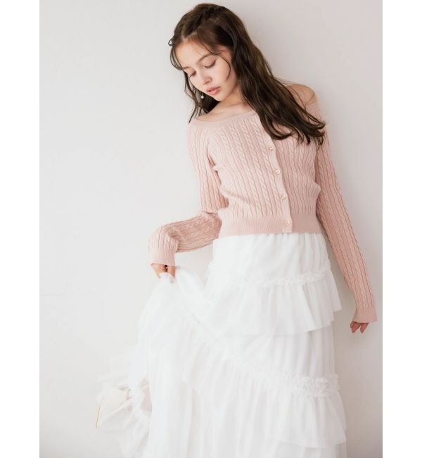 dazzlin「【WEB限定】チュールフリルティアードスカート」|スカート|