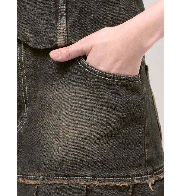 EMODA「プリーツヘムレイヤードデニムワンピース」|ワンピース|