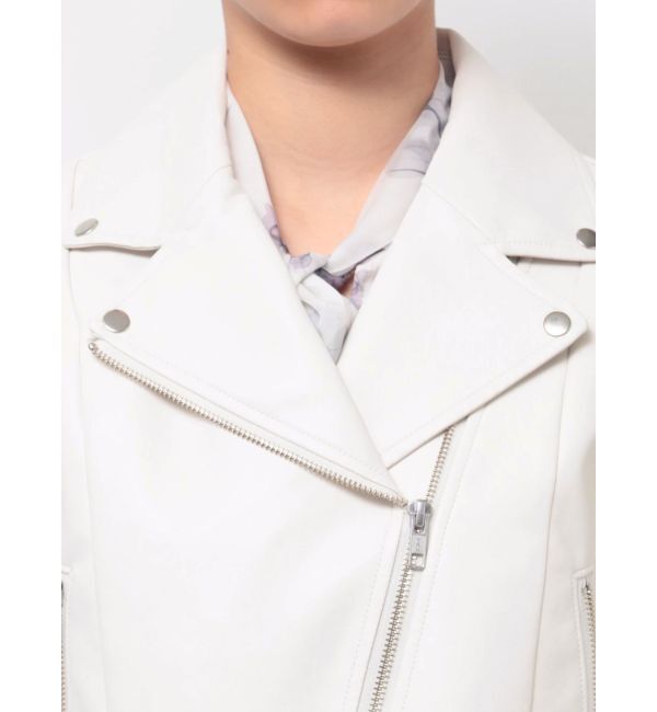 MERCURYDUO「フェイクレザーコンパクトライダースジャケット」|ライダースジャケット|