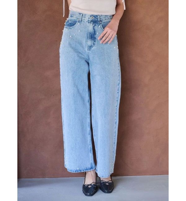 MERCURYDUO「【追加生産】パールデニムパンツ」|デニム|