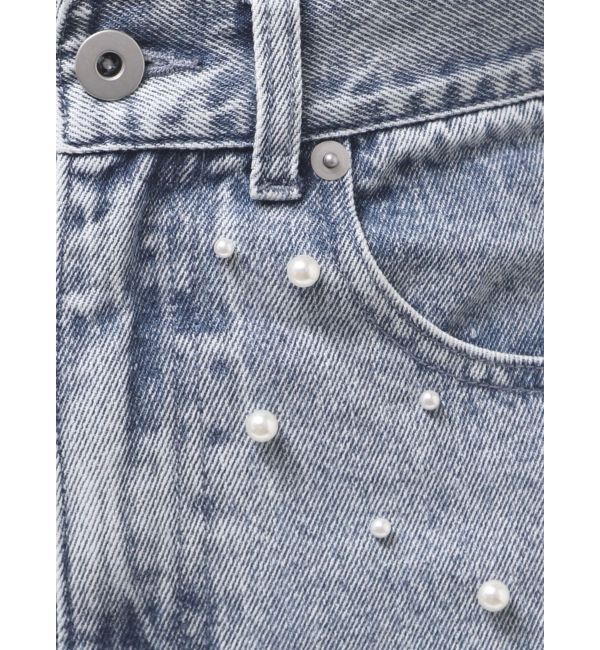 MERCURYDUO「【追加生産】パールデニムパンツ」|デニム|