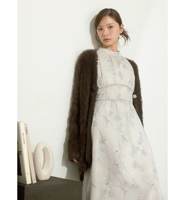 MERCURYDUO「ファーライクシャギーミドルカーディガン」|カーディガン|