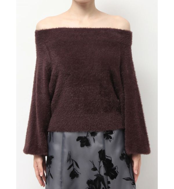 MERCURYDUO「ミニシャギーオフショルニット」|ニット・セーター|