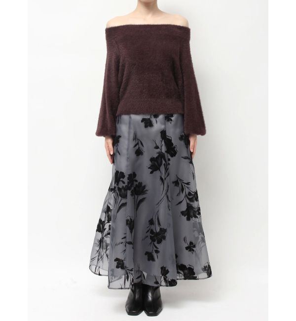 MERCURYDUO「ミニシャギーオフショルニット」|ニット・セーター|