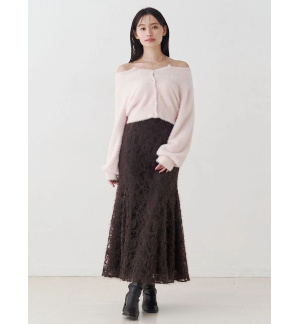 MERCURYDUO「シャギーエンブロイダリースカート」|スカート|